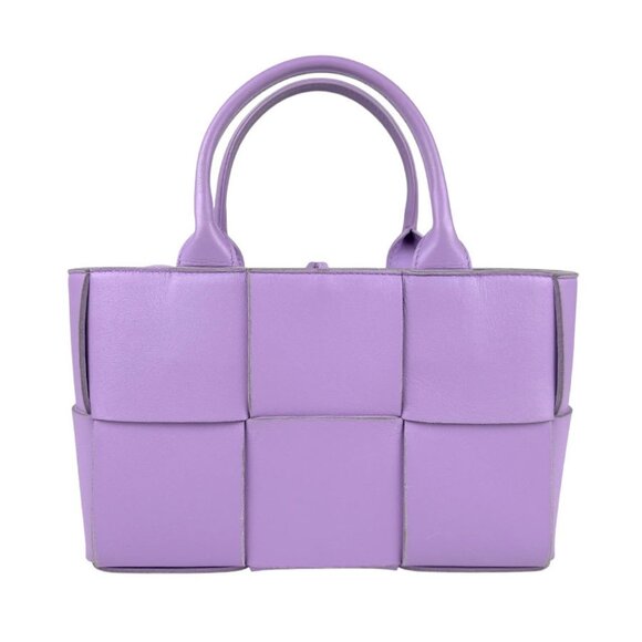 BOTTEGA VENETA Purple Leather Intrecciato Shoulder Bag - Picture 1 of 5